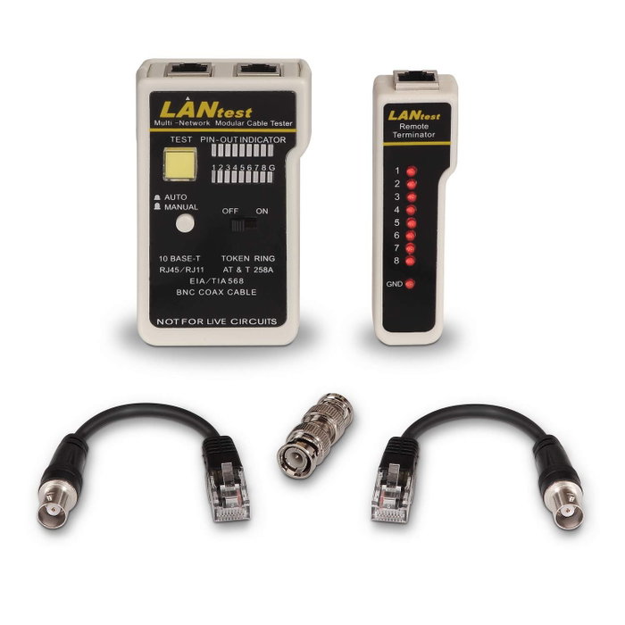 Aisens A142-0314 Comprobador de Cables RJ11/RJ12/RJ45, USB y Coaxial